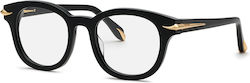 Roberto Cavalli Acetate Prescription Eyeglass Frame Black