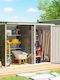 Metallic Garden Shed Galvanized L2.31xW1.25xH1.62m
