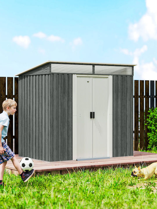 Metallic Garden Shed Galvanized with Air Vents ...
