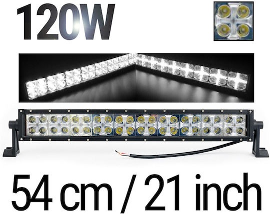 LED Бар 54 См – LED Диоден Бар Прожектор Дневна Светлина Cross DRL 120W 12V/24V 2 Режима На Работа