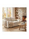 Two-Seater Couch Cream 131x73x80cm