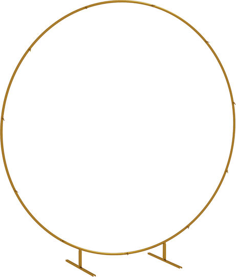 Outsunny Arcadă De Grădină Rotundă Din Oțel Arcadă Nuntă Baloane Plante Cățărătoare Ceremonii Zile De Naștere Evenimente 222 X 60 X 224 Cm Aurie 844-767v01gd