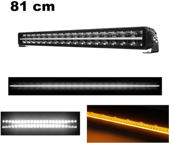 81 См 32 Инча 12v 24v LED Бар Пиано Дизайн Диоден Прожектор Супер Мощен Бяло Оранжево Осветление Маркер Мъгла