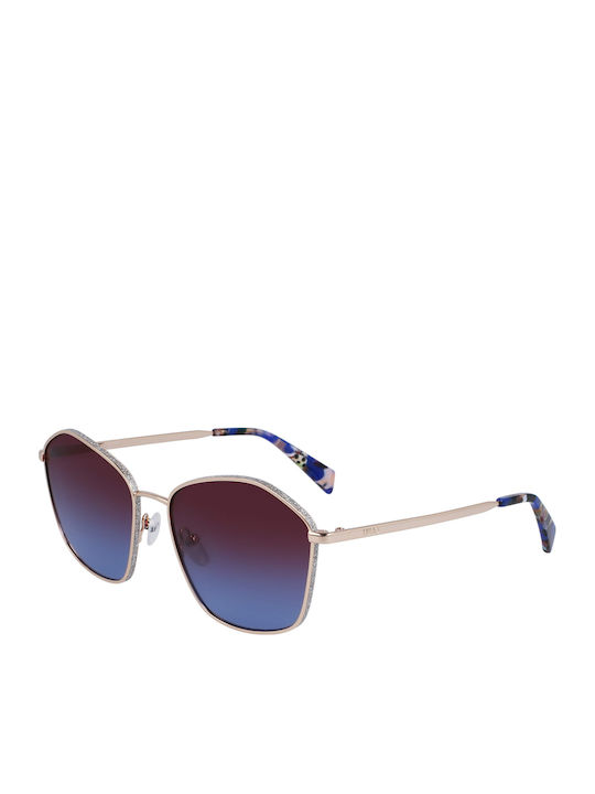 Liu Jo Women's Sunglasses with Yellow Metallic Frame and Yellow Lens