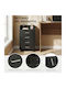 Office Drawer Wooden with Wheels & Drawers Black Wood Effect 40x36x65cm
