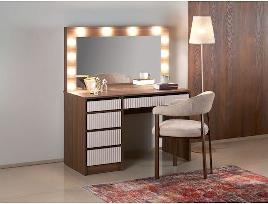 Bodenstehende Schminktisch Schlafzimmer Houston Holzart Karydi mit Spiegel 120x55x75cm