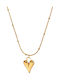 FantazyStores Necklace With Heart Design In Gold Plated Steel