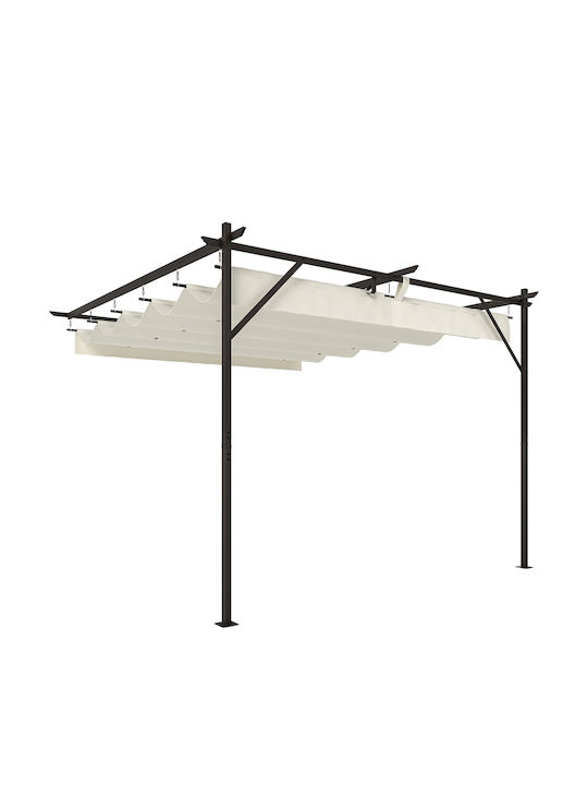 Outsunny Κιόσκι Κήπου με Led Μπεζ 3x3m