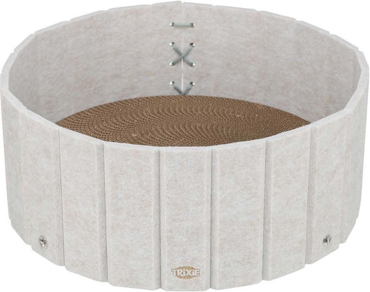 Trixie Cat Bed Cream 38 × 16 Cm Scratching Felt Edge Catnip
