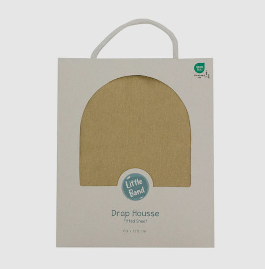 Little Band Baby Crib Sheet Cotton Fitted Beige 60x120cm