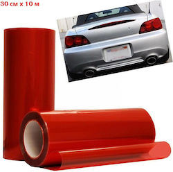 Red Protective Decorative Film Headlights Taillights Turn Signals 30 Cm X 10 M