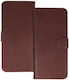 Wonder Common Universal Book Case Size L For iPhone 6 Plus 7 Plus 8 Plus Xs Max 11 Pro Max Samsung S20 FE S21 FE S10 Plus A10 A32 A54 Xiaomi 12 Lite Huawei P30 Pro Brown Mobile Phone Case