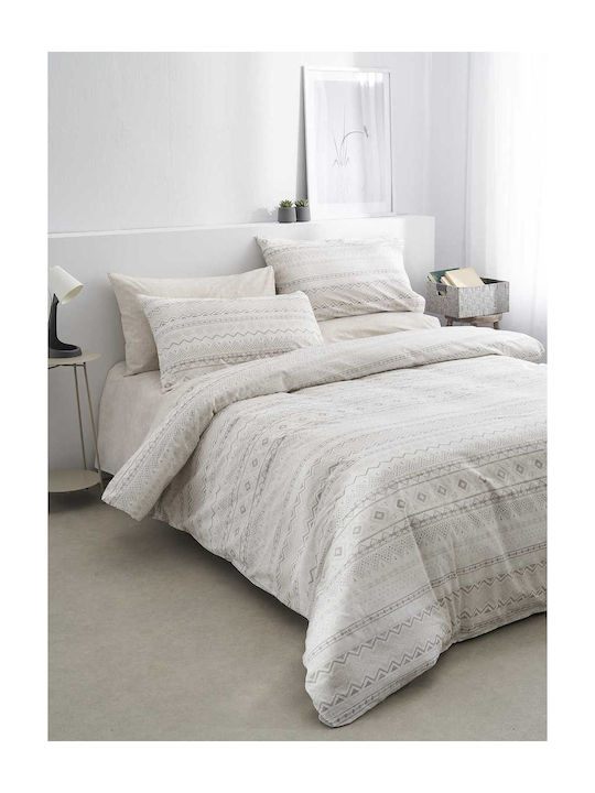 Vesta Home Elea 2 Piece Bed Sheets Super King 240x270cm Beige (4 Pieces)