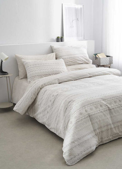 Vesta Home Elea 2 Σετ Σεντόνια King Size με Λάστιχο 240x270εκ. Μπεζ (4τμχ)