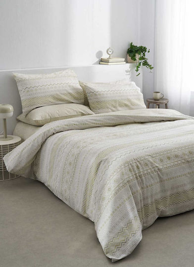 Vesta Home Elea 1 Set Bed Sheets King Size 270x270cm Beige 4 Pieces