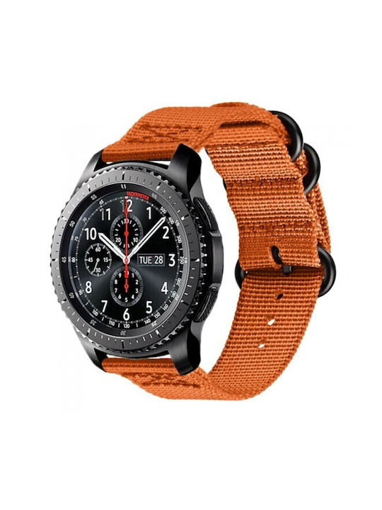 Nylon Canvas Woven Λουράκι 3 Rings Realme Watch 5 22mm Orange