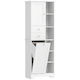 HomCom HomCom Badezimmerschrank für Wäscherei 60x28.8x171cm Weiß