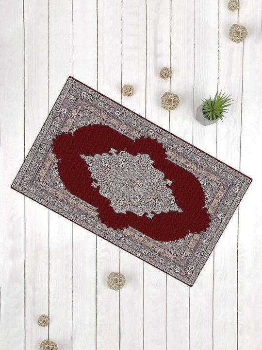 SteweHome Non-Slip Burgundy Doormat