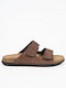 Leder Herrensandalen in Braun Farbe
