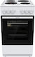 Gorenje Κουζίνα 70lt με Εμαγιέ Εστίες Π50εκ. Λευκή