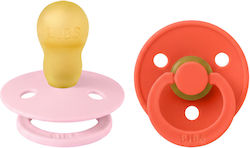 Bibs Set De 2 Suzete Cauciuc Roz Pentru 18+ Luni 2 Bucăți