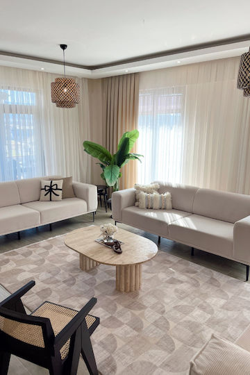 SteweHome Килим Правоъгълен Бежов 100x150см