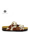 Sandale Damă Animal Print Cuero