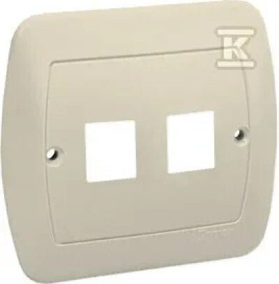 Simon Akord Double Ict Socket Cover 2xrj Flat Beige Pl-999a/12