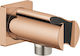 Grohe Outlet Elbow Rainshower Wall Union W Holder Wall Mount Universal Male Thread Support Warm Sunset Polished Copper