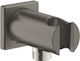 Grohe Outlet Elbow Rainshower Wall Union W Holder Wall Mount Universal Male Thread Brushed Hard Graphite Support Matte Anthracite