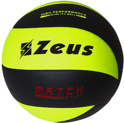 Zeus Pallone Volley Match Volleyball Ball Black Electric Yellow Synthetic