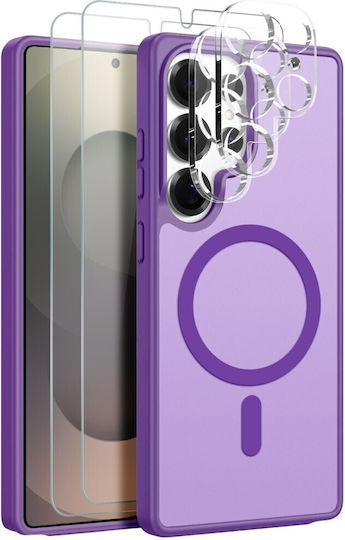 Northjo 5 In 1 Protection Set Back Cover Plastic Purple Galaxy S25 Ultra
