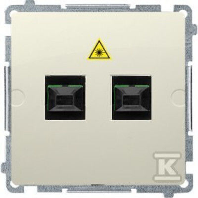 Simon Basic Light Socket Optical Double Beige Bmgs2.01/12