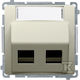Simon Basic Cover Ict Sockets On Keystone Double Bevel Descriptive Field Without Bmgks2p.01/12