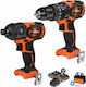 Krausmann Krausmann Akkubetriebene Werkzeugsets Bohrer & Schlagschraubendreher Brushless 20V mit 2 Batterien 2Ah und Tragetasche