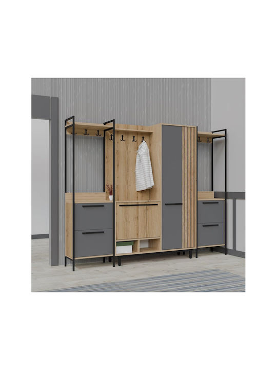 Entryway Furniture with Hanger Multicolored 251x35.5x198cm
