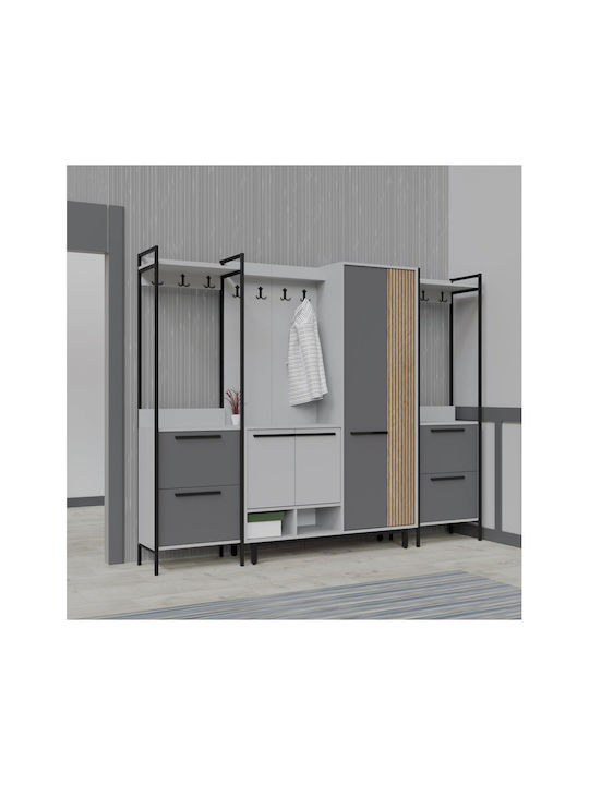 Entryway Furniture with Hanger Multicolor 251x35.5x198cm