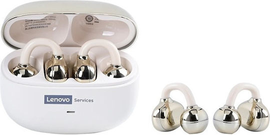 Lenovo LE302 Open Ear Bluetooth Handsfree Headphones with Sweat Resistance and Charging Case Beige