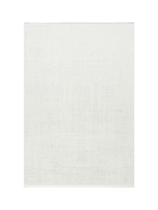 SteweHome Non-slip Rectangular White Rug 100x200cm