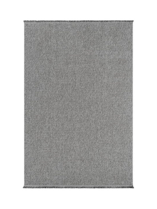 SteweHome Non-Slip Rectangular Cotton Gray Rug 160x230cm