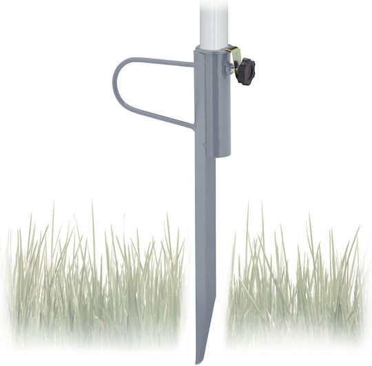 Relaxdays Nailer Beach Umbrella Base 32-32mm Gray