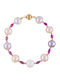 Margaritari Armbänder K14 Gold Elemente Bunte Perlen Rubine
