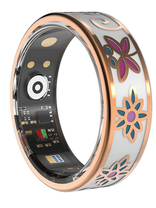 Forever Inel Inteligent Botanical 19,8mm cu Pulsometru Rose Gold