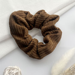 Classic Scrunchie Vintage Brown Ribbed Velvet Hair