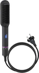 Avizar Straightening Hot Brush Ceramic Adjustable Anti-scald Comb Black