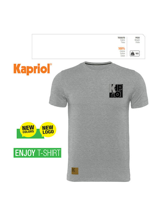 Μπλουζακι Εργασιας T-shirt Enjoy Κοντομανικο Γκρι Μελανζε L 60842 Kapriol