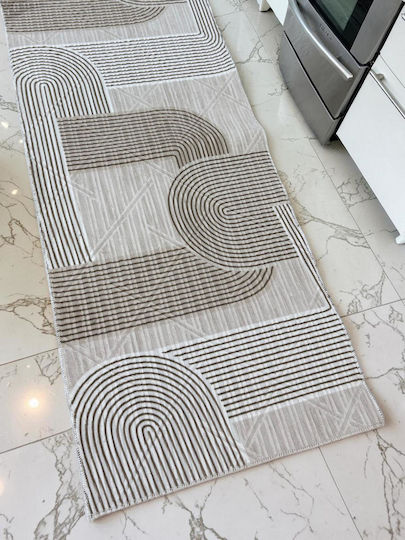 Linea Home 4063 Неплъзгащ Се Килим Правоъгълен Бежов 150x220см