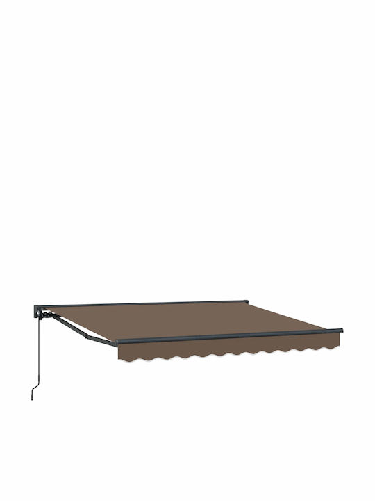 vidaXL Τέντα Βεράντας Καφέ 3.5x2.5m