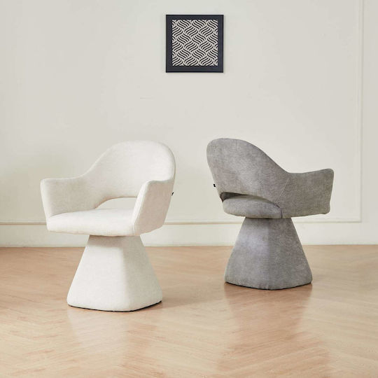Ess- und Küchenstühle mit Stoffbezug Ecru 64x61x84cm