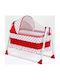 SteweHome Red Baby Crib with Mattress